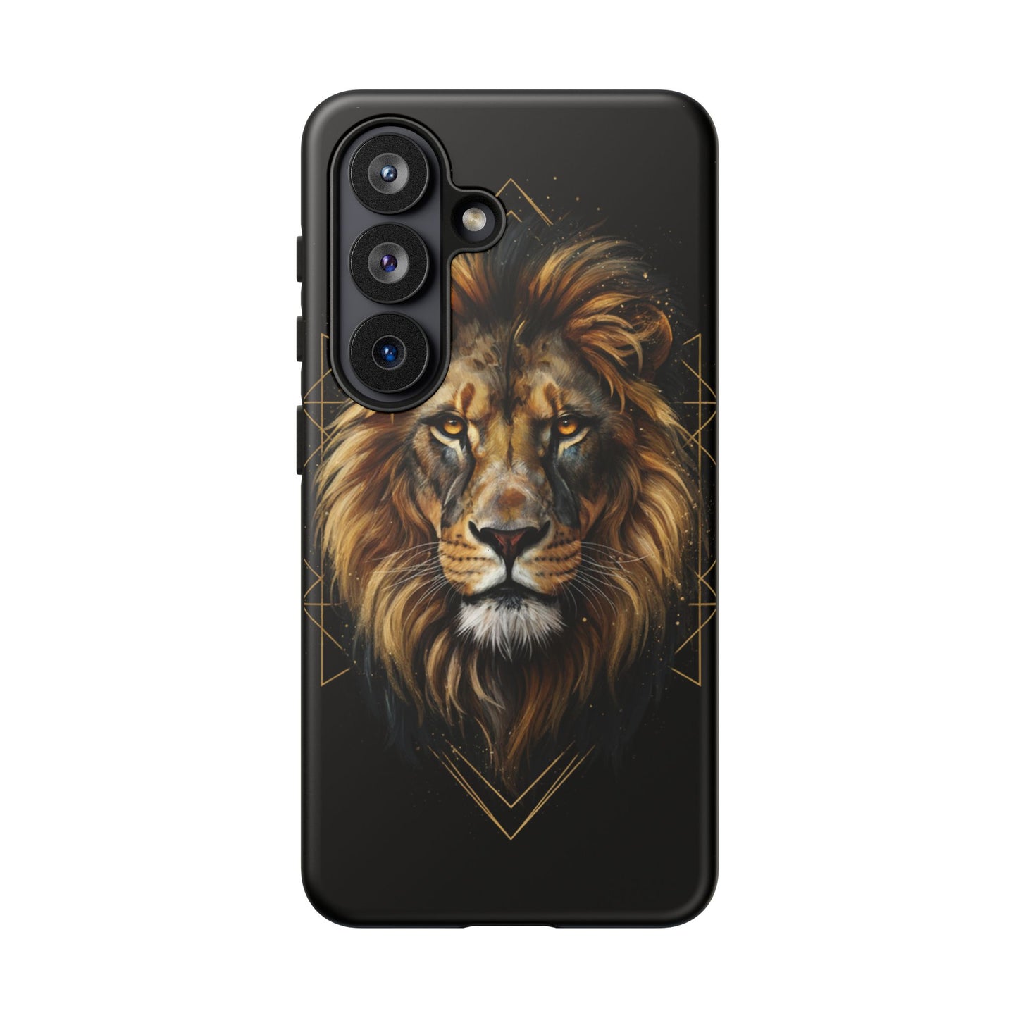 Majestic Lion Phone Case – Black Gold Luxury Lion Art Tough Protective Case