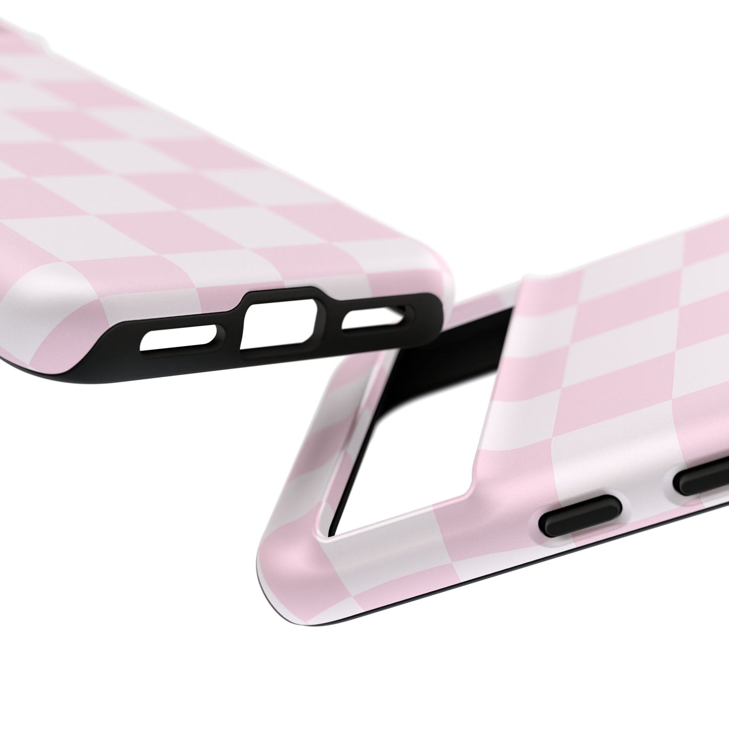 Pink Checkerboard Phone Case | Aesthetic Tough Protective Case