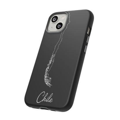 Chile Outline Phone Case – Minimal Country Map Tough Case (iPhone, Samsung, Pixel)
