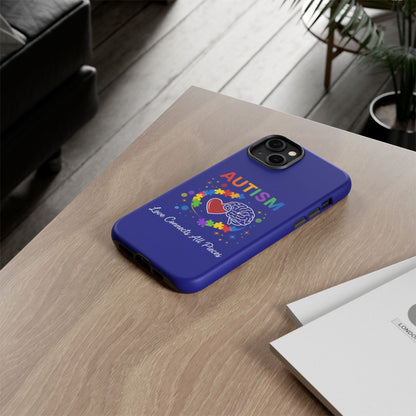 Autism Awareness Tough Case – "Love Connects All Pieces" Phone Case for Iphone, Samsung Galaxy and Pixel