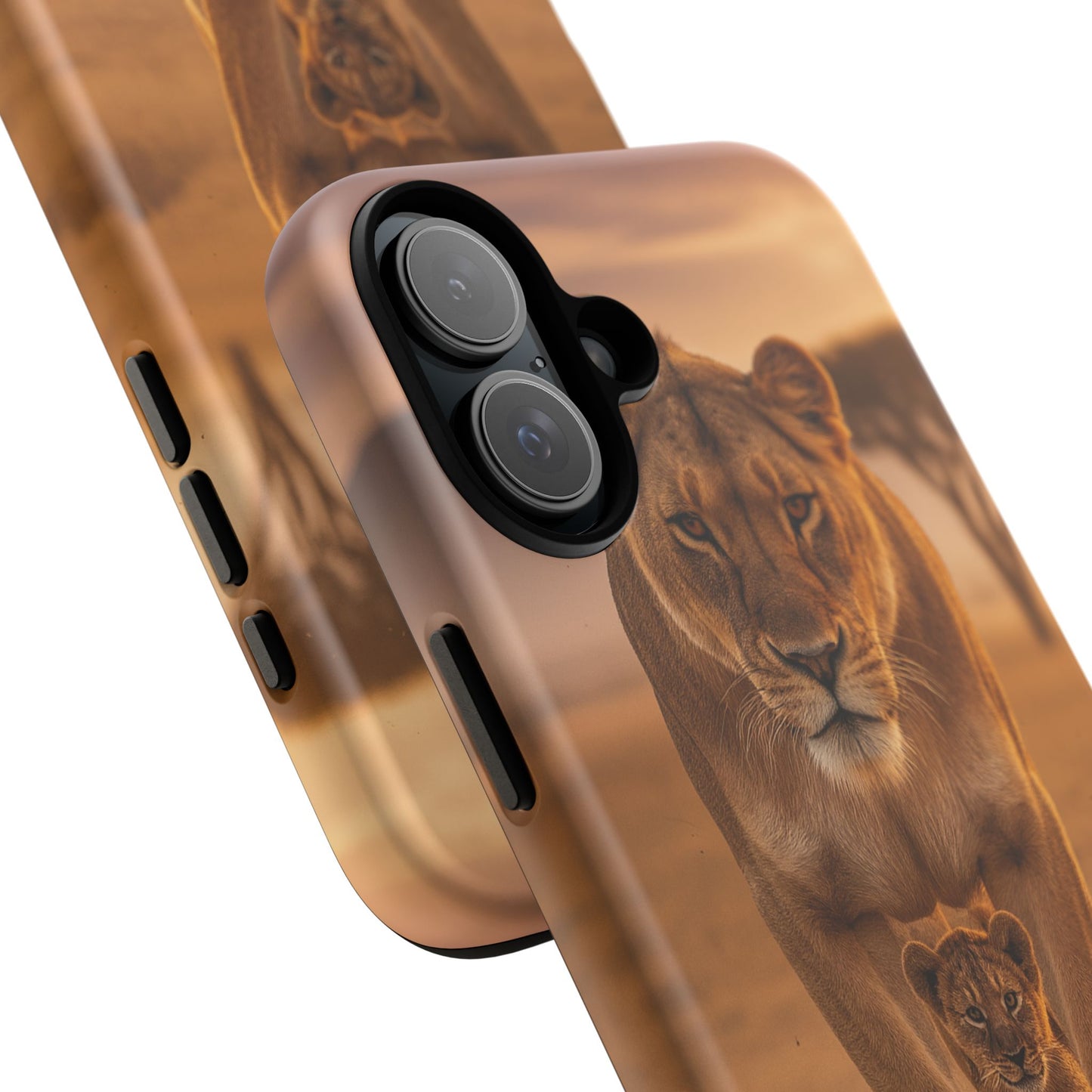 Lioness & Cub Phone Case | Safari Wildlife Tough Case for iPhone & Samsung