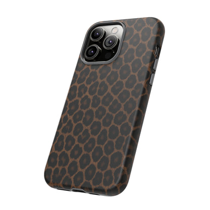 Brown Leopard Print Phone Case | Classic Animal Print Aesthetic Tough Protective Case