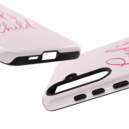 Gods Child Phone Case Christian Pink Aesthetic Tough iPhone Case
