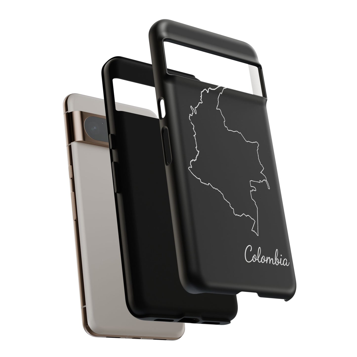 Colombia Outline Phone Case – Minimal Country Map Tough Case (iPhone, Samsung, Pixel)