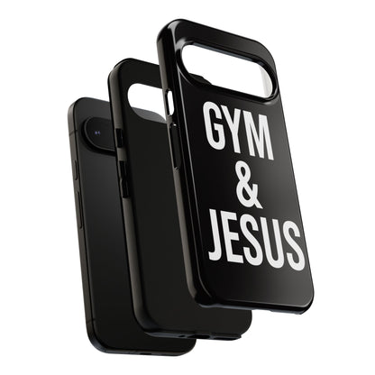 Gym & Jesus Phone Case Christian Faith Workout Gym Motivation Case