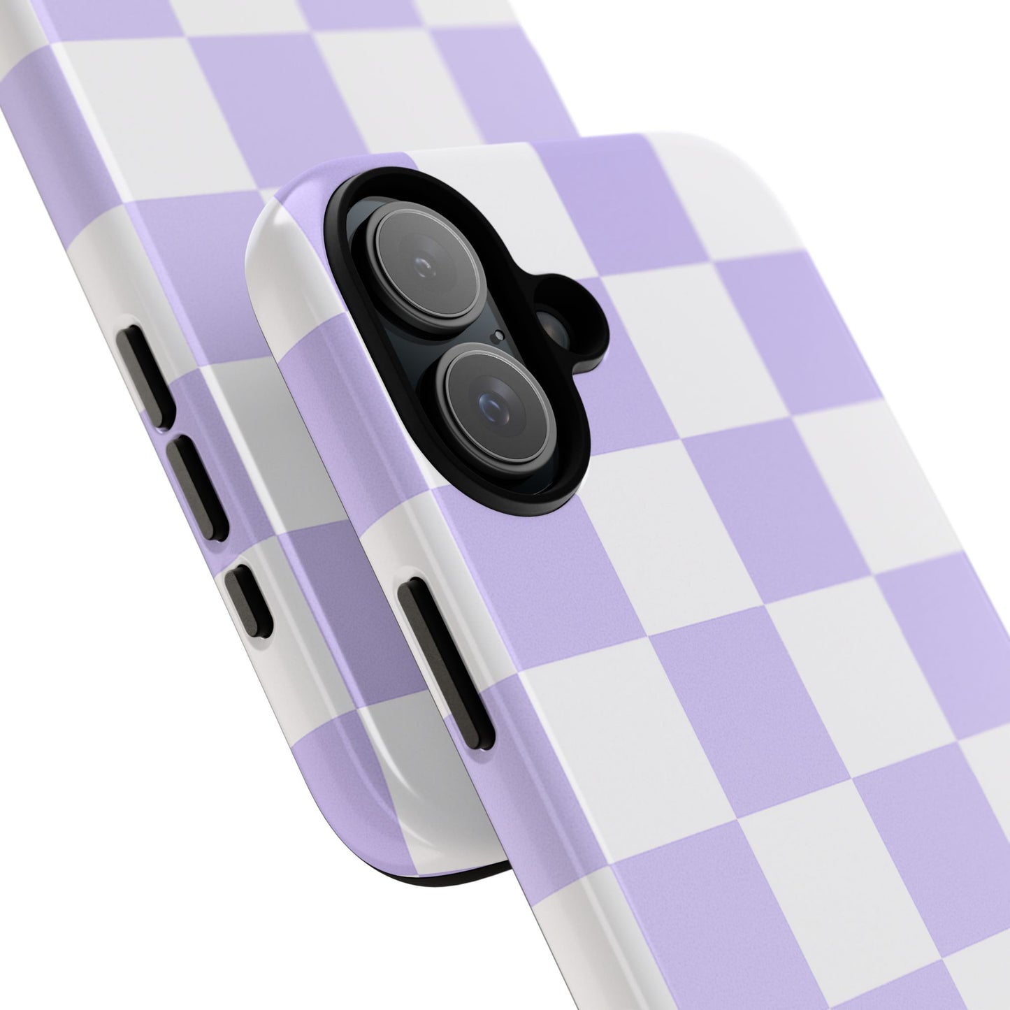 Lavender Checkerboard Phone Case | Pastel Aesthetic Checkered iPhone & Samsung Tough Case