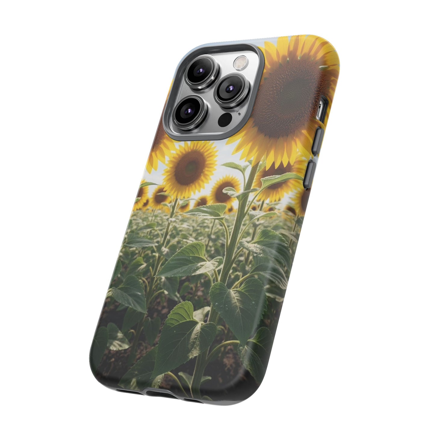 Sunflower Field Phone Case | Golden Hour Floral Aesthetic | Bright Summer Tough Case