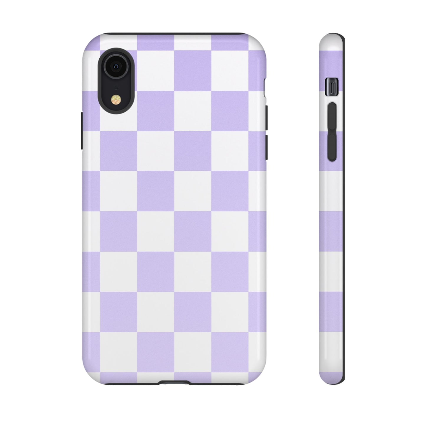 Lavender Checkerboard Phone Case | Pastel Aesthetic Tough Case