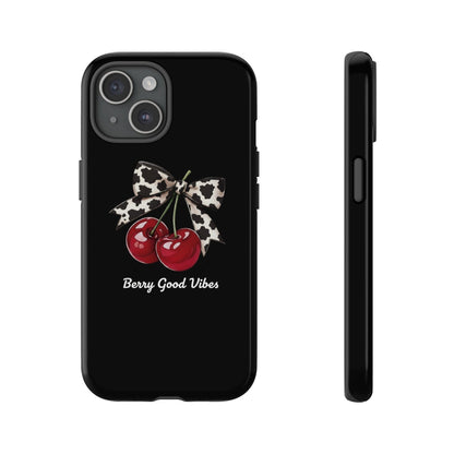 Cherry Cow Print Phone Case | Coquette Bow Aesthetic iPhone & Samsung Tough Case