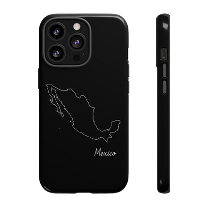 Mexico Outline Phone Case – Minimal Country Map Tough Case (iPhone, Samsung, Pixel)