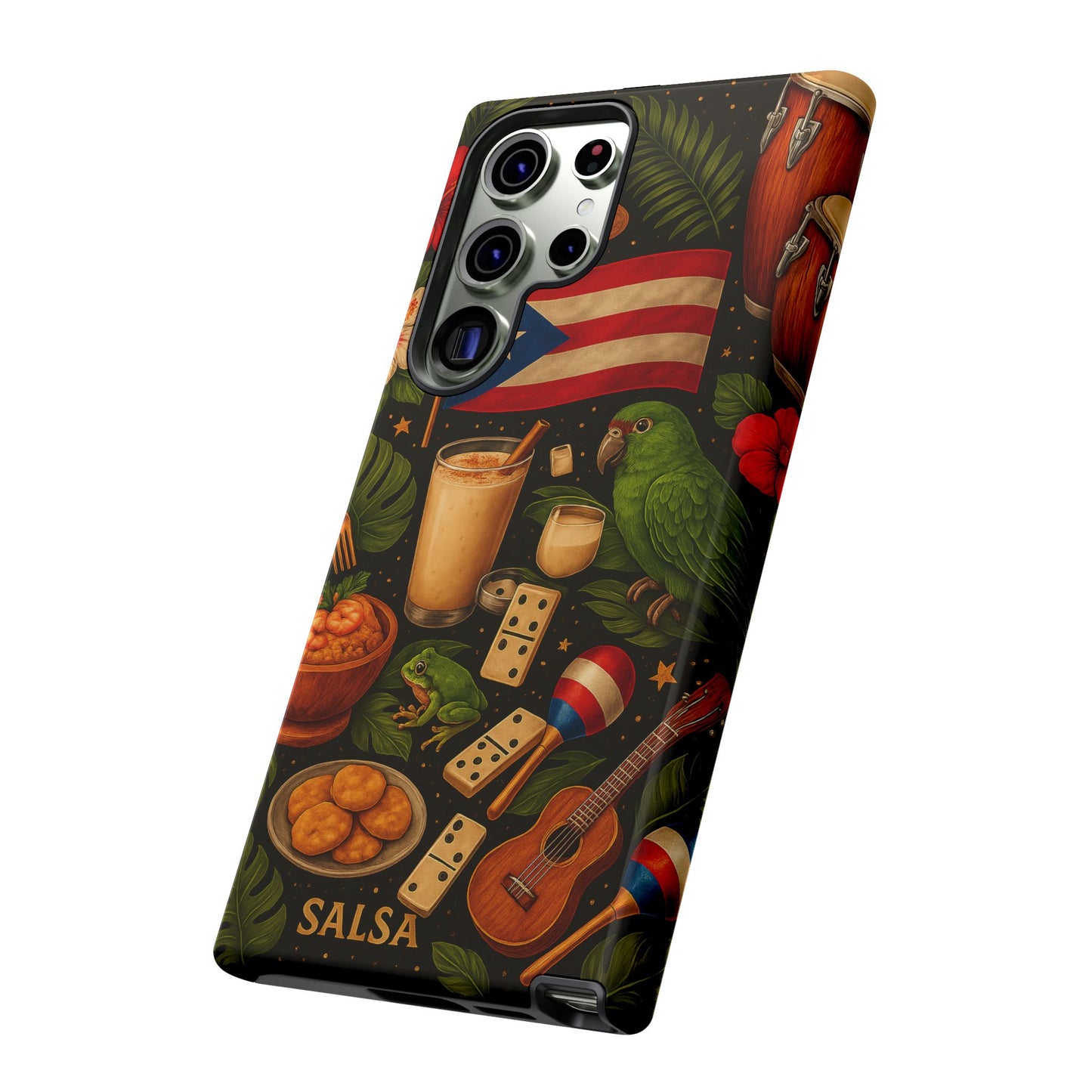 Puerto Rican Culture Phone Case | Boricua Icons Caribbean Aesthetic Tough Protective Case