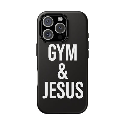 Gym & Jesus Phone Case Christian Faith Workout Gym Motivation Case