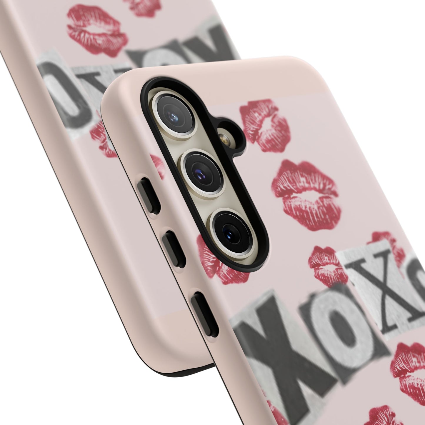 XOXO Kiss Print Phone Case | Coquette Valentine Aesthetic | Cute Pink Lipstick Kiss Tough Case for iPhone & Samsung