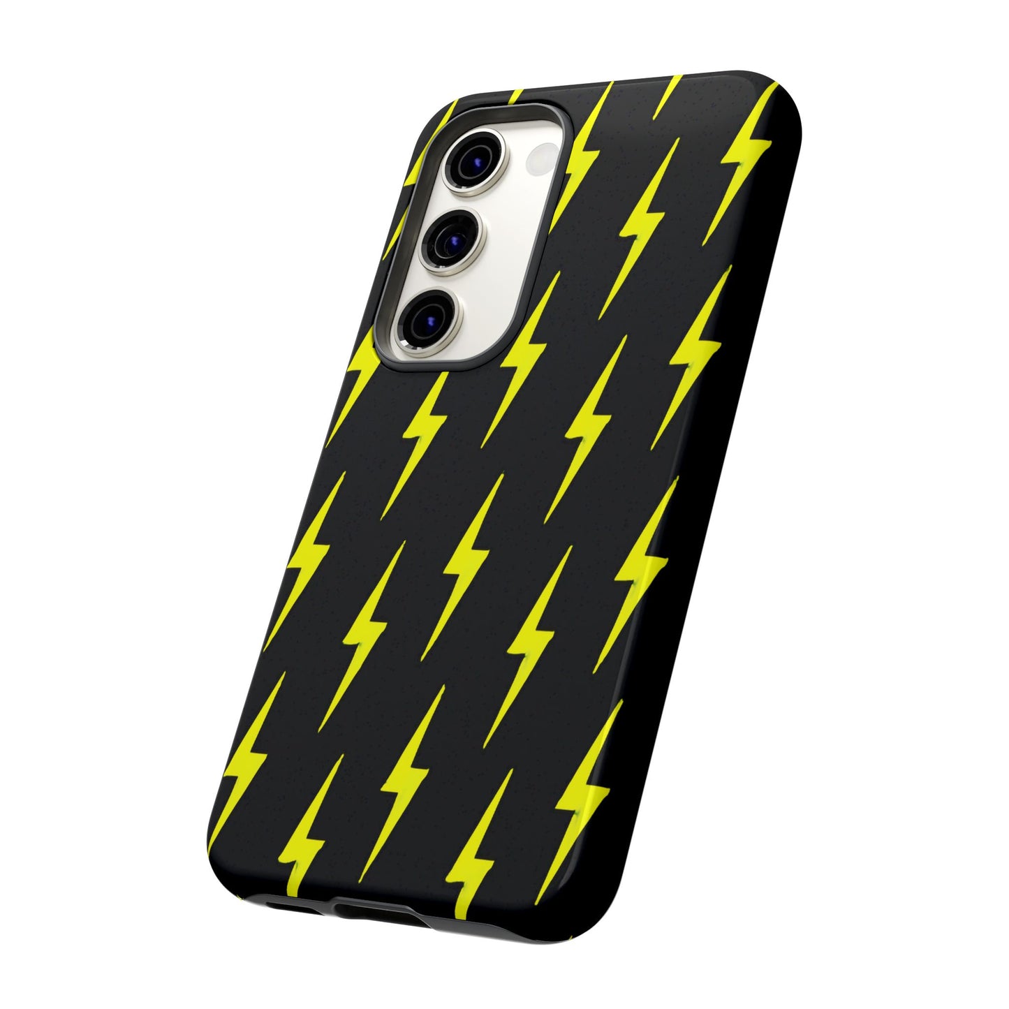 Yellow Lightning Bolt Tough Phone Case | Bold Electric Pattern Case for Iphone, Samsung Galaxy and Pixel