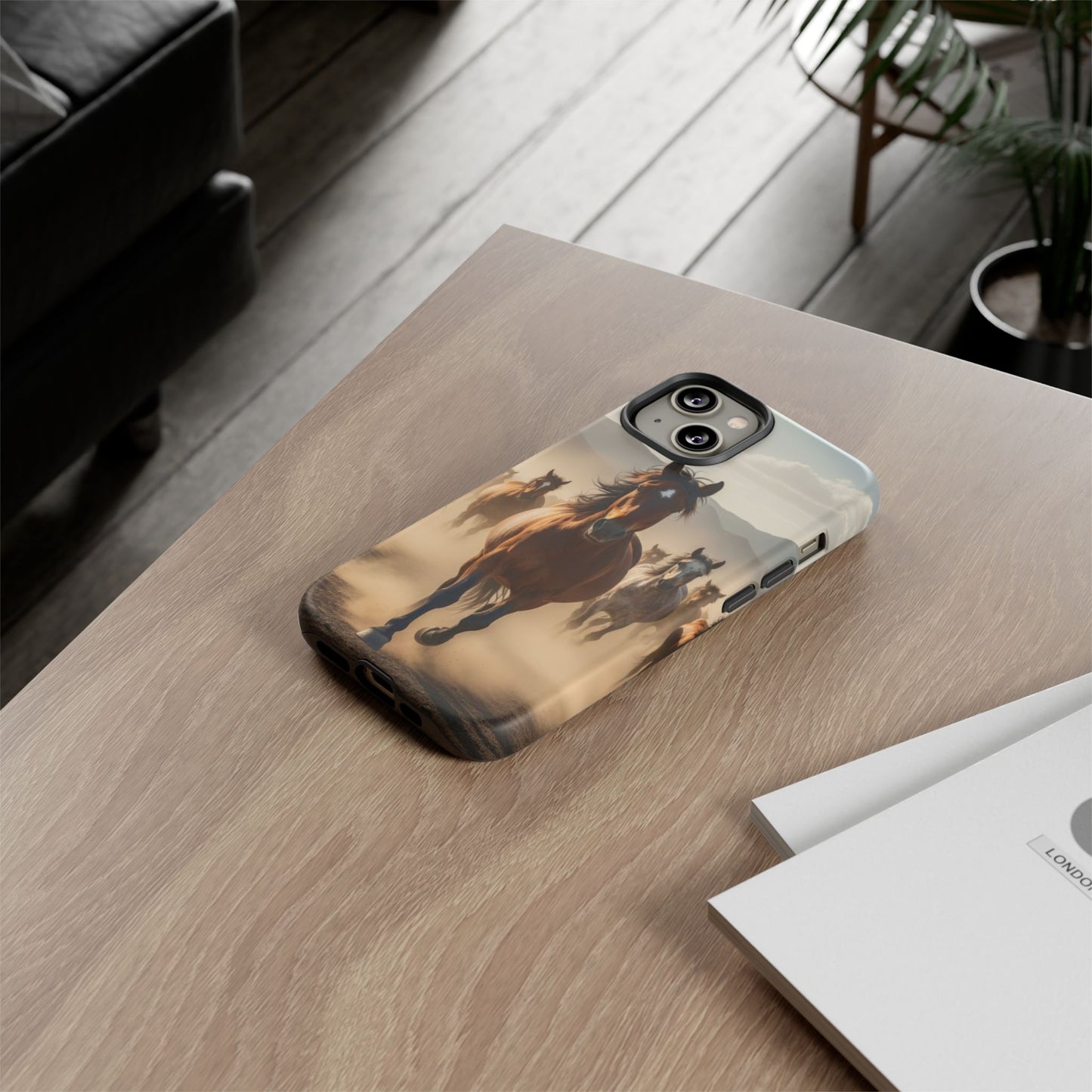Running Horses Phone Case – Wild Mustang Herd Tough Case (iPhone, Samsung, Pixel)