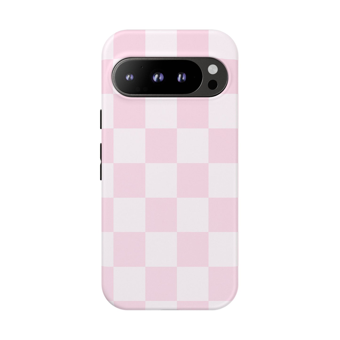 Light Pink Checkerboard Phone Case | Pastel Aesthetic Checkered iPhone & Samsung Tough Case
