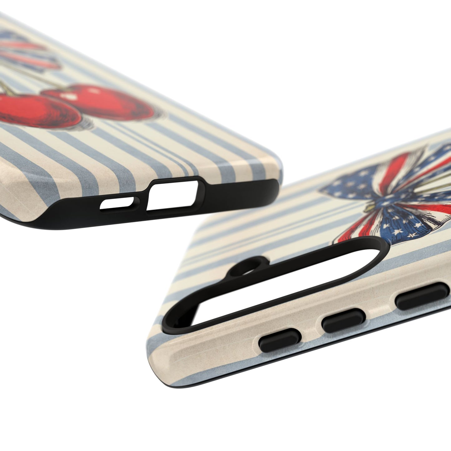 Patriotic Cherry Phone Case Americana Coquette Aesthetic iPhone Samsung