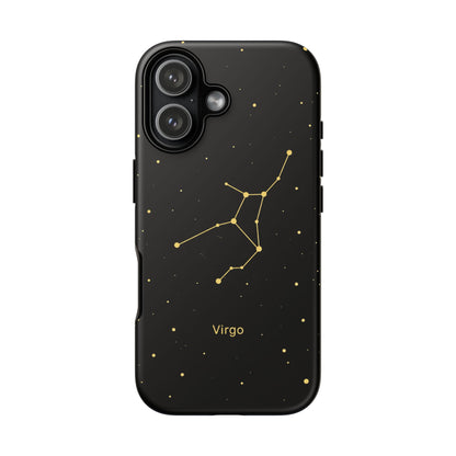 Virgo Zodiac Constellation Phone Case – Luxe Gold Celestial Cover