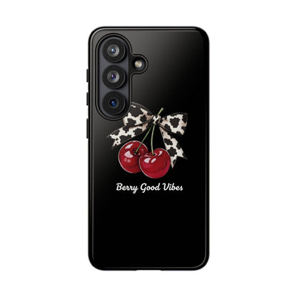Cherry Cow Print Phone Case | Coquette Bow Aesthetic iPhone & Samsung Tough Case