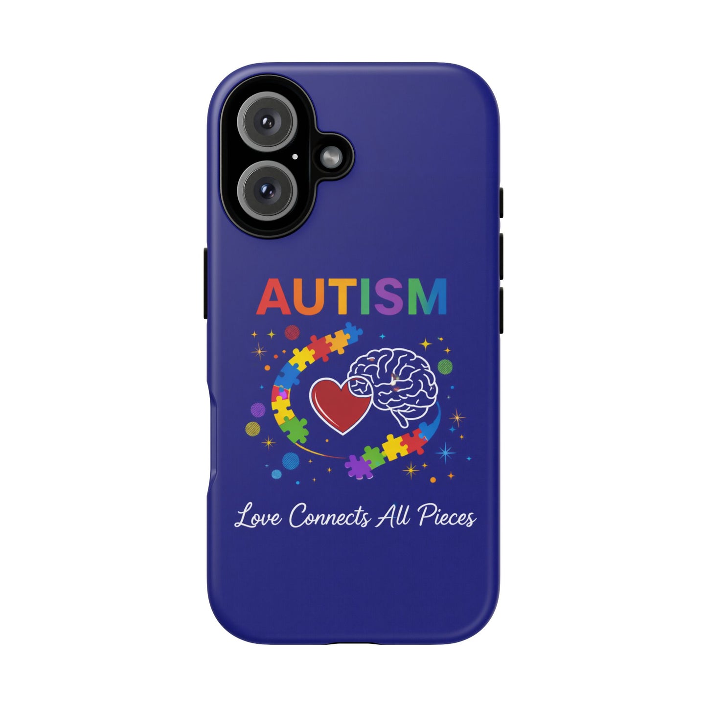 Autism Awareness Tough Case – "Love Connects All Pieces" Phone Case for Iphone, Samsung Galaxy and Pixel
