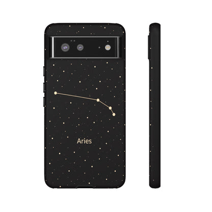 Aries Zodiac Constellation Phone Case – Luxe Gold Celestial Cover