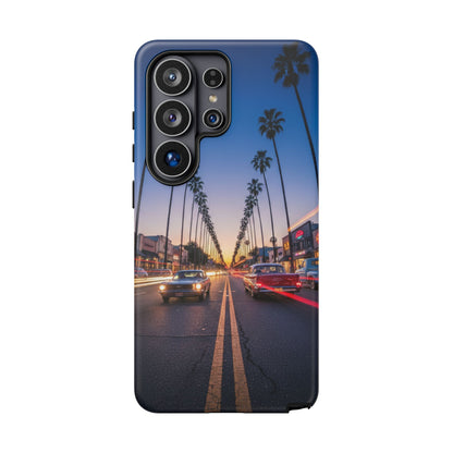 LA Sunset Boulevard Phone Case | Palm Tree Sunset Aesthetic | City Night Tough Case