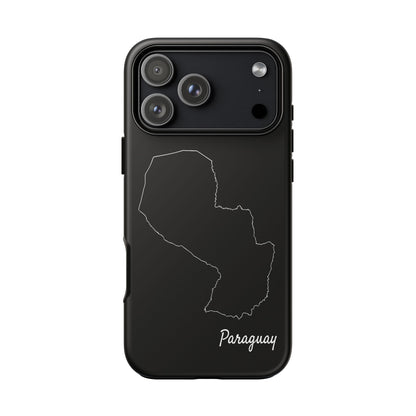 Paraguay Outline Phone Case – Minimal Country Map Tough Case (iPhone, Samsung, Pixel)