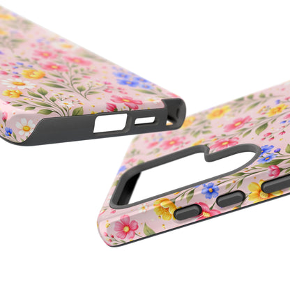 Wildflower Floral Phone Case Vintage Spring Meadow Tough Cover