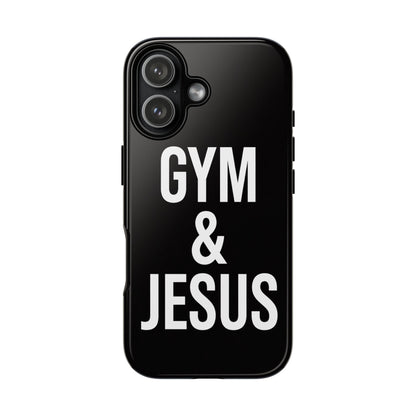 Gym & Jesus Phone Case Christian Faith Workout Gym Motivation Case