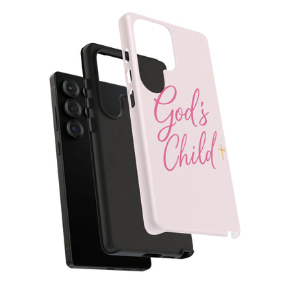Gods Child Phone Case Christian Pink Aesthetic Tough iPhone Case
