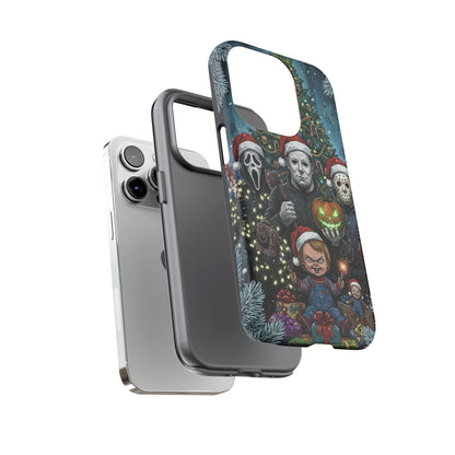 Christmas Horror Phone Case – Festive Slasher Collage Tough Case (iPhone, Samsung, Pixel)