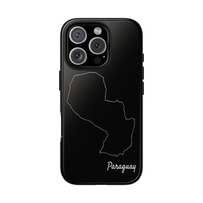 Paraguay Outline Phone Case – Minimal Country Map Tough Case (iPhone, Samsung, Pixel)