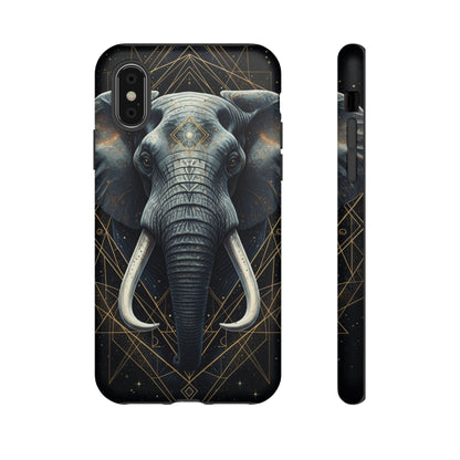 Elephant Mandala Phone Case | Minimal Gold Accent Tough Case