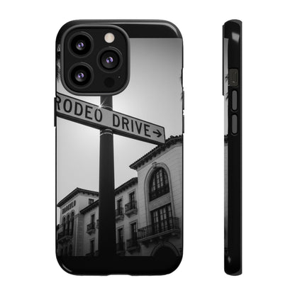Rodeo Drive Phone Case | Los Angeles Aesthetic Black & White Photography | Luxury LA Street Tough Case for iPhone & Samsung