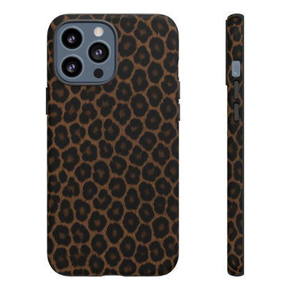 Brown Leopard Print Phone Case | Classic Animal Print Aesthetic Tough Protective Case