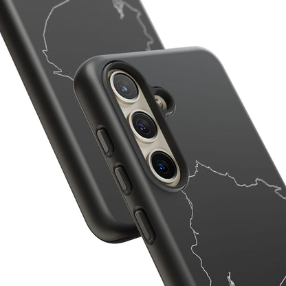 Ecuador Outline Phone Case – Minimal Country Map Tough Case (iPhone, Samsung, Pixel)