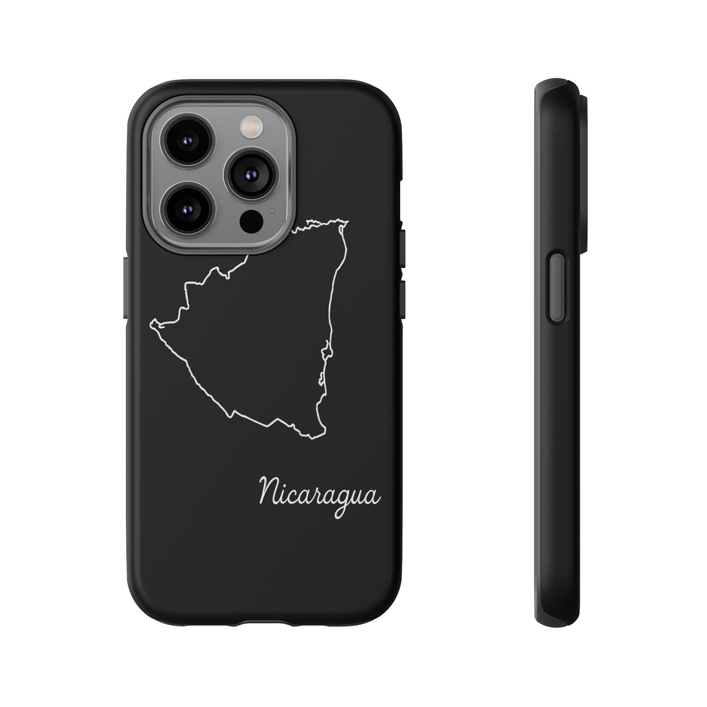 Nicaragua Outline Phone Case – Minimal Country Map Tough Case (iPhone, Samsung, Pixel)