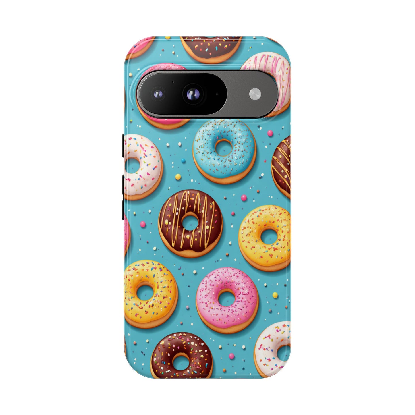 Cute Donut Pattern Phone Case – Colorful Sprinkles Dessert Design for Iphone, Samsung Galaxy and Pixel