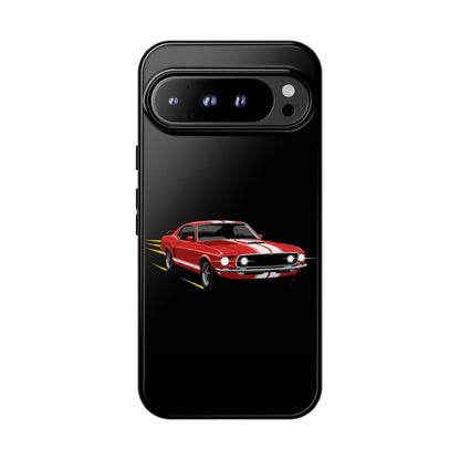 Red Muscle Car Phone Case – Classic Car Racing Tough Protective Case