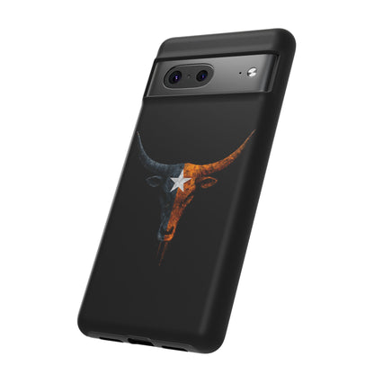 Texas Longhorn Skull Phone Case Western Cowboy Bull iPhone Samsung Cover