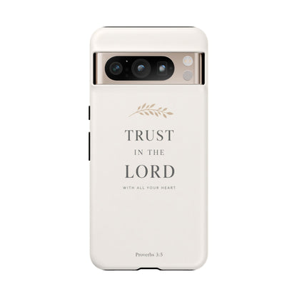 Proverbs 3:5 Christian Phone Case Trust in the Lord Minimalist Faith Cover