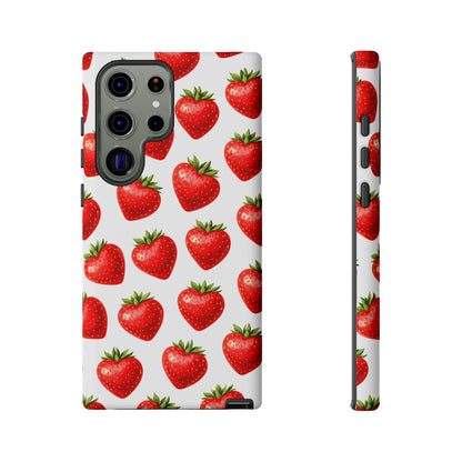Cute Strawberry Phone Case – Aesthetic Fruit Pattern Protective Cover for Iphone, Samsung Galaxy and Pixel