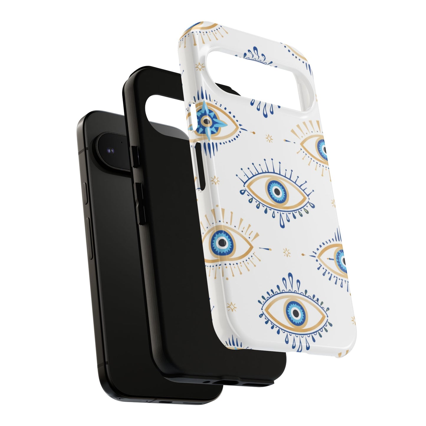 Blue Evil Eye Phone Case – Protective Slim Shockproof Cover for Iphone, Samsung Galaxy and Pixel