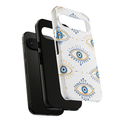 Blue Evil Eye Phone Case – Protective Slim Shockproof Cover for Iphone, Samsung Galaxy and Pixel