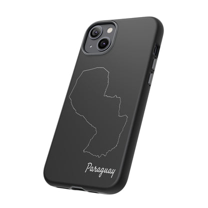 Paraguay Outline Phone Case – Minimal Country Map Tough Case (iPhone, Samsung, Pixel)