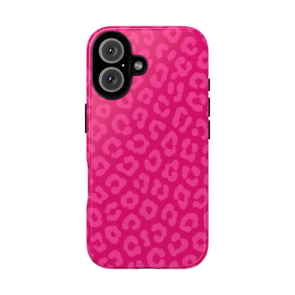 Hot Pink Leopard Print Phone Case – Bold Coquette Leopard Tough Case