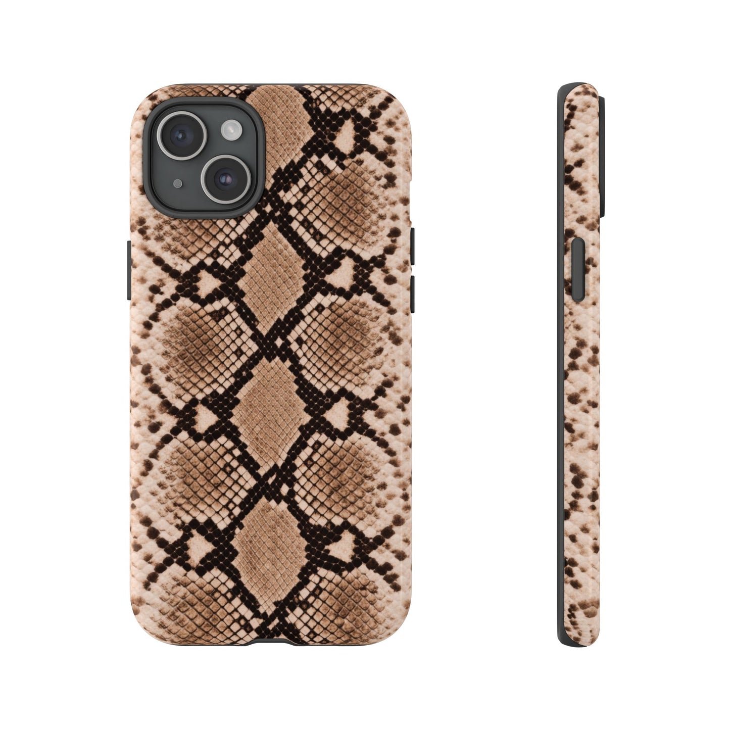 Snake Print Phone Case – Brown Python Pattern Slim Protective Cover for Iphone, Samsung Galaxy and Pixel