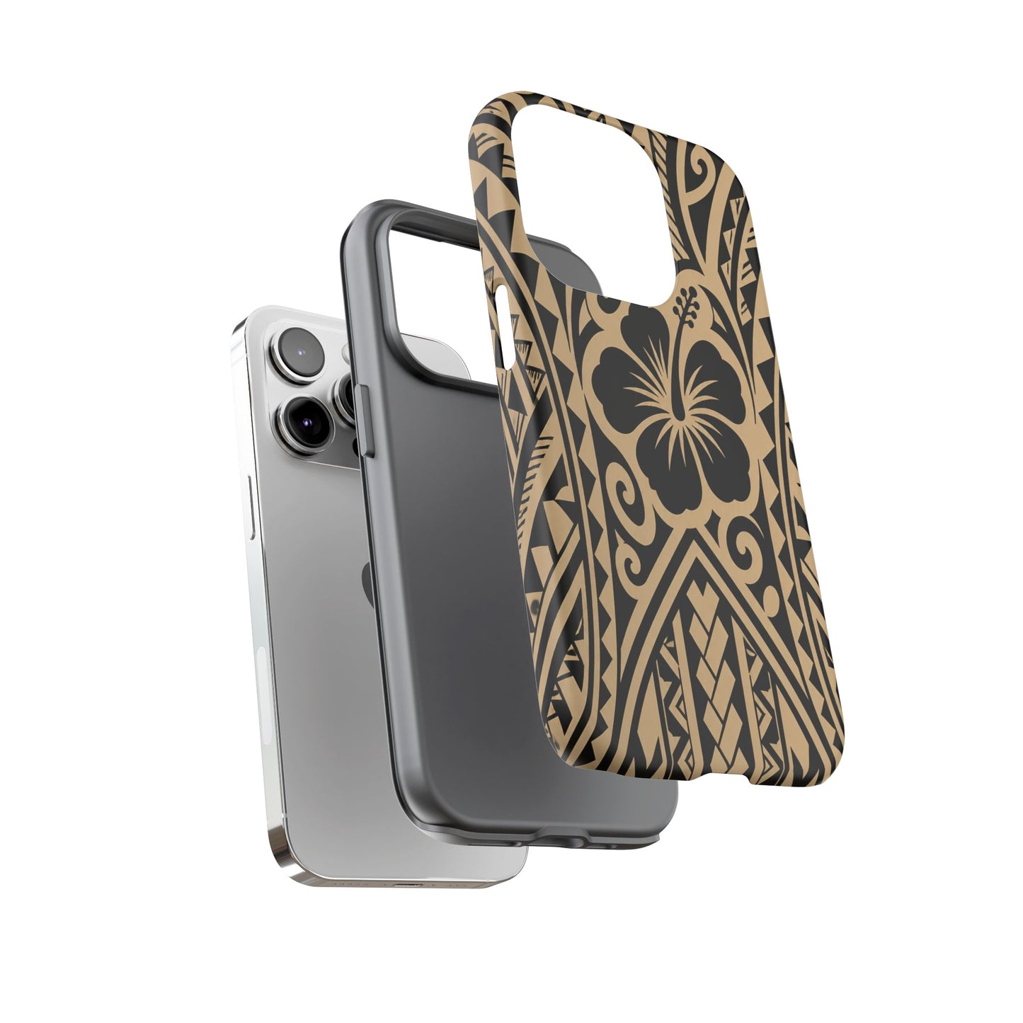 Polynesian Tribal Hawaiin Hibiscus Phone Case for iPhone Samsung Galaxy