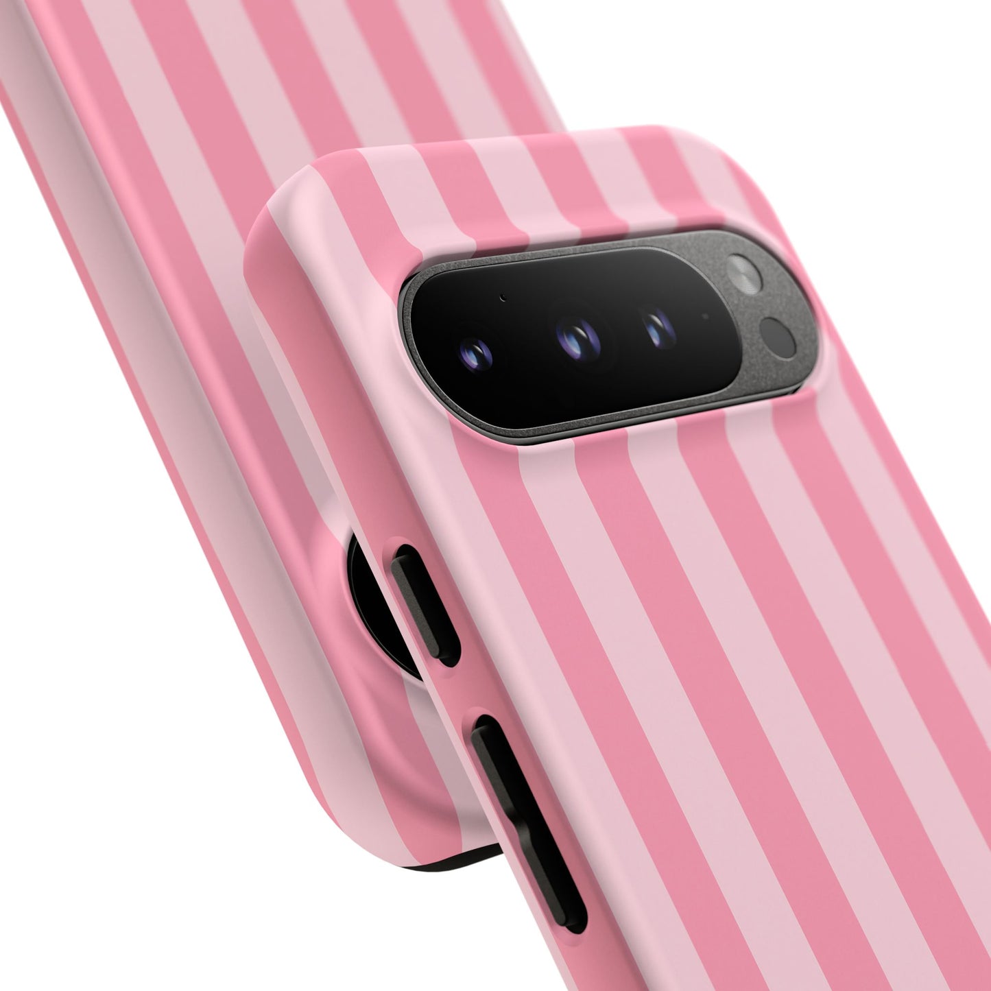 Pink Stripe Phone Case – Pastel Coquette Aesthetic Tough Protective Case