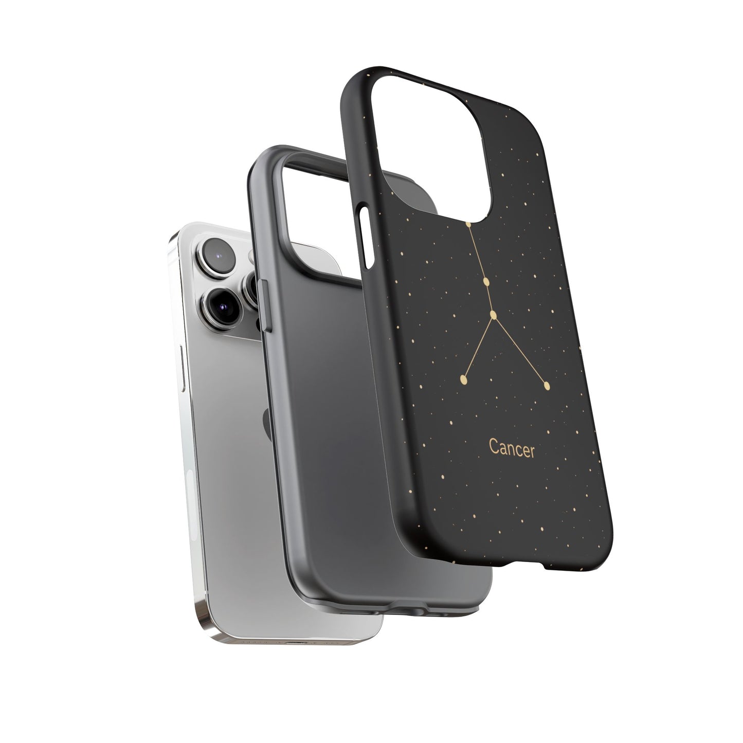 Cancer Zodiac Constellation Phone Case – Luxe Gold Celestial Cover